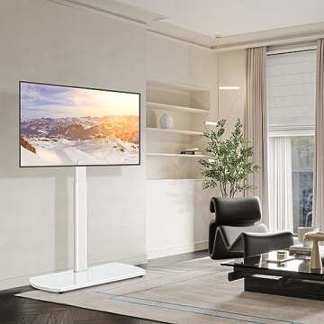 TAVR Floor TV Stand with Swivel Mount for Most 26 to 65 Inch LCD LED OLED Plasma Flat/Curved Screen ...