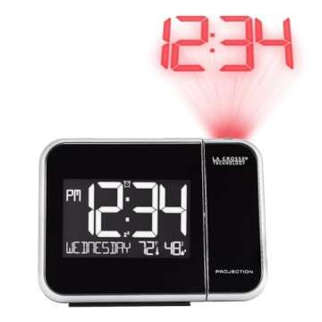 La Crosse Technology Projection Alarm Clock with Indoor Climate Monitoring (616-1412)