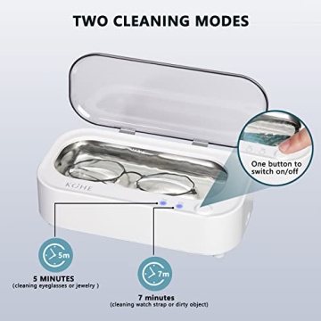 KOHE Sonic Jewelry Cleaner - Portable 48Khz Glass Care Machine