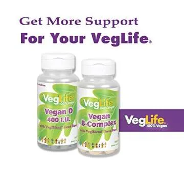 VegLife Vegan Iron 25 mg | Plus Vitamin C, Folic Acid, B-12 and VegiBlend Food Base | Plant Based Iron Supplement for Women & Men | 100 Tablets