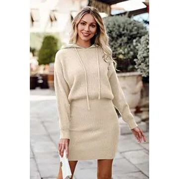 PRETTYGARDEN Women's Winter Pullover Sweater Dress - Apricot