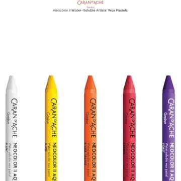 Caran D'Ache Neocolor II Watersoluble Watercolor Chalk, 30 Colors, Pack of 1