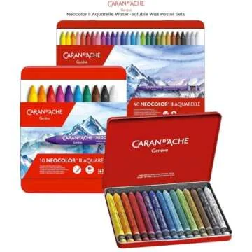 Caran D'Ache Neocolor II Watersoluble Watercolor Chalk, 30 Colors, Pack of 1