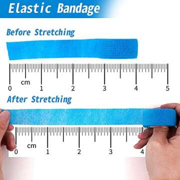 24 Pack Self Adherent Cohesive Wrap Bandages 1 Inches X 5 Yards, First Aid Tape, Elastic Self Adhesive Tape, Athletic, Sports wrap Tape, Bandage Wrap for Sports, Wrist, Ankle (Rainbow Color)