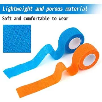 24 Pack Self Adherent Cohesive Wrap Bandages 1 Inches X 5 Yards, First Aid Tape, Elastic Self Adhesive Tape, Athletic, Sports wrap Tape, Bandage Wrap for Sports, Wrist, Ankle (Rainbow Color)