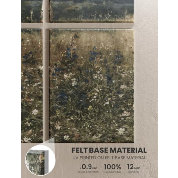 Champ Fleuri Wall Art Acoustic Panels - 8-Pack for Sound Quality