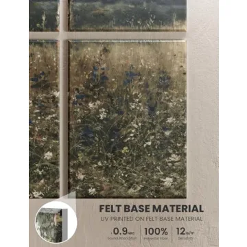 Champ Fleuri Wall Art Acoustic Panels - 8-Pack for Sound Quality