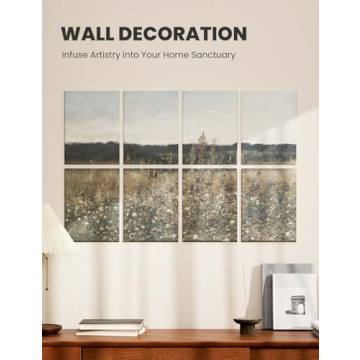 Champ Fleuri Wall Art Acoustic Panels - 8-Pack for Sound Quality