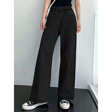 HDLTE High Waist Baggy Jeans for Stylish Comfort