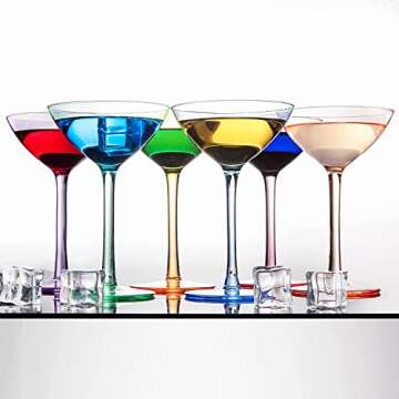 Stunning Colored Coupe Glasses Set of 6 for Entertaining