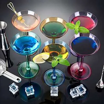 Stunning Colored Coupe Glasses Set of 6 for Entertaining