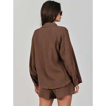 Stylish ANRABESS 2 Piece Outfits for Women | Brown Summer Set
