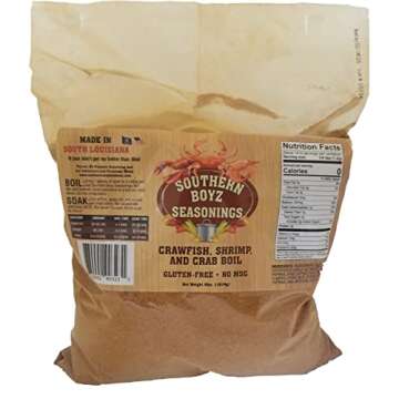 Southern Boyz Seasonings Cajun Seafood Boil, 4 Pound Bulk Sack (No MSG Blend - Seasons 35-40 Pounds ...