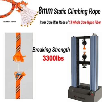 NTR Climbing Rope 10M-50M with Strong Carabiners for Safety