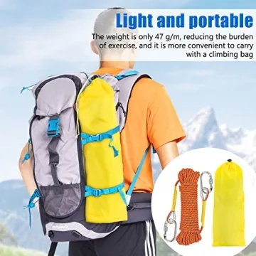 NTR Climbing Rope 10M-50M with Strong Carabiners for Safety