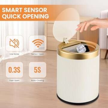 Touchless 3.5 Gallon Motion Sensor Trash Can for Home