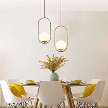 KCO Lighting Modern Globe Pendant Light Fixture