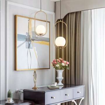 KCO Lighting Modern Globe Pendant Light Fixture