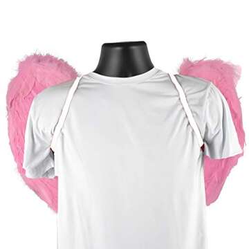 NOVELTY GIANT WWW.NOVELTYGIANT.COM Angel Heaven Fairy Godmother Feather Wings Pink Wedding Valentine...
