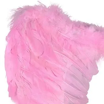 Pink Angel Feather Wings for Halloween and Weddings
