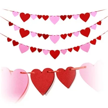 Happy Galentine's Day Banner - Cute Heart Garland for Parties