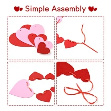 Happy Galentine's Day Banner - Cute Heart Garland for Parties