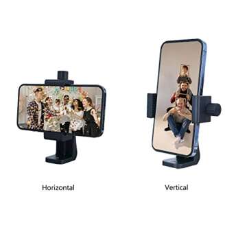 Ruittos Phone Tripod Mount Adapter with Smartphone Remote Controller, Phone Holder Clip Compatible with iPhone and Other Cell Phones