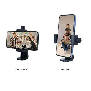 Ruittos Phone Tripod Mount Adapter with Smartphone Remote Controller, Phone Holder Clip Compatible with iPhone and Other Cell Phones