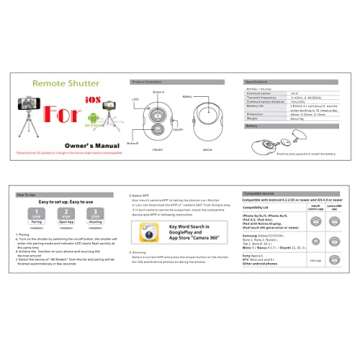 Ruittos Phone Tripod Mount Adapter with Smartphone Remote Controller, Phone Holder Clip Compatible with iPhone and Other Cell Phones