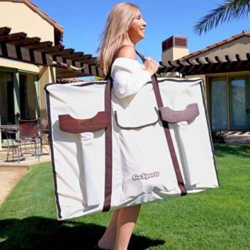 GoSports Giant Wooden 4 in a Row Game for Family Fun