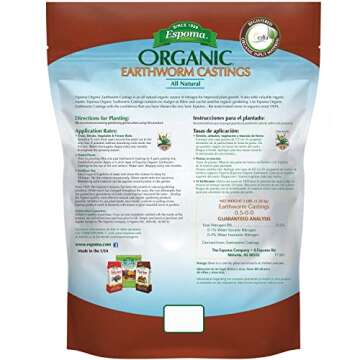Espoma Organic Earthworm Castings – Use Indoors and Outdoors for Roses, Flowers, Vegetables, Trees...