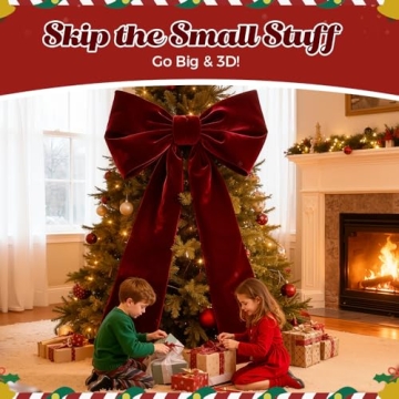 Elegant Large Velvet Christmas Bows for Holiday Decor