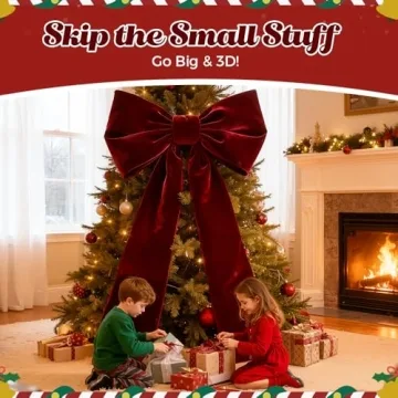 Elegant Large Velvet Christmas Bows for Holiday Decor