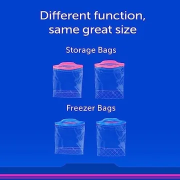 Ziploc Quart Food Storage Freezer Bags - 75 Count, Easy to Fill