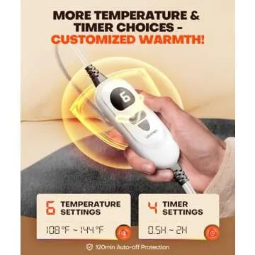 Lenmen Graphene-Infused 1Min Fast Heating Pad, Deeper Pain Relief Weighted Heating Pads for Neck and Shoulders and Back, Heated Wrap with 6 Heat Options 4 Auto Timer, Gifts for Men Women Mom Christmas