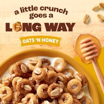 Cheerios Oat Crunch Oats & Honey Cereal, Family Size 24 oz
