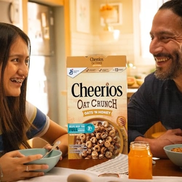 Cheerios Oat Crunch Oats & Honey Cereal, Family Size 24 oz