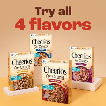 Cheerios Oat Crunch Oats & Honey Cereal, Family Size 24 oz