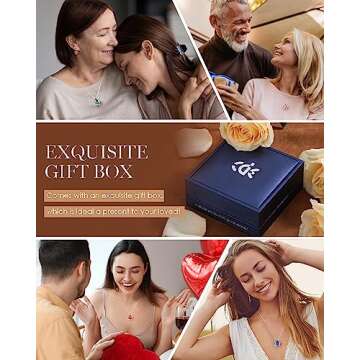 CDE Love Heart Pendant Necklace - Unique Birthstone Gift