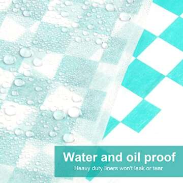 240 Sheets Checkered Wax Paper for Food Wrapping