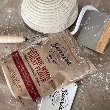 Sunrise Flour Mill Organic Heritage Whole Wheat Flour - 2.5 lbs | Milled & Shipped within 10 Days | Easier to Digest with Less Bloating | No Bleaching or Bromating | Zero Additives