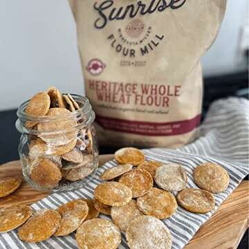 Sunrise Flour Mill Organic Heritage Whole Wheat Flour - 2.5 lbs | Milled & Shipped within 10 Days | Easier to Digest with Less Bloating | No Bleaching or Bromating | Zero Additives