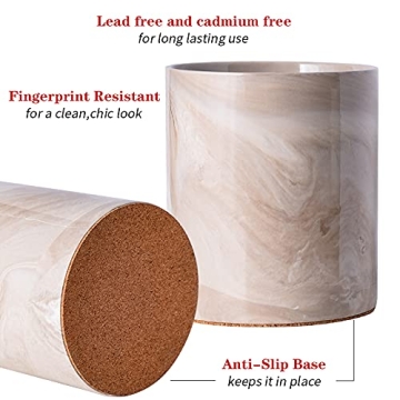 Yudnu Porcelain Utensil Holder - Elegant Kitchen Organization