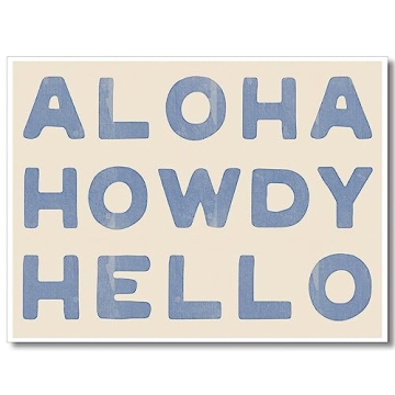 sdgobvco Aloha Howdy Hello Canvas Wall Art, Coastal Cowgirl Poster Ideal for Teen Girls' Rooms and M...