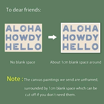 Aloha Howdy Canvas Wall Art for Vibrant Coastal Decor