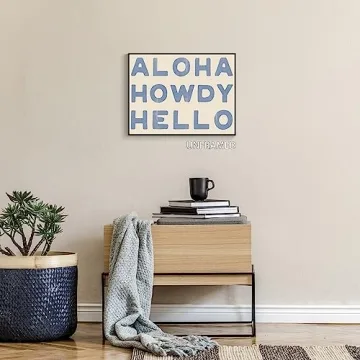Aloha Howdy Canvas Wall Art for Vibrant Coastal Decor