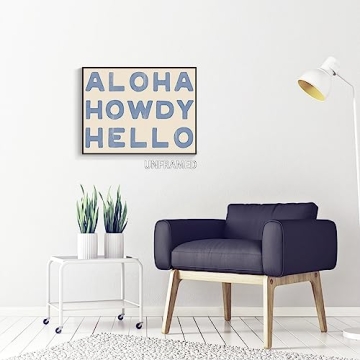Aloha Howdy Canvas Wall Art for Vibrant Coastal Decor