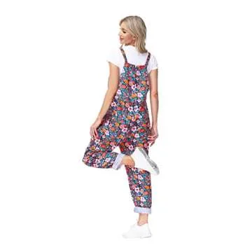 YADMISU Women's Casual Baggy Overalls Jumpsuit Summer Sleeveless Suspender Romper Pants with Pockets