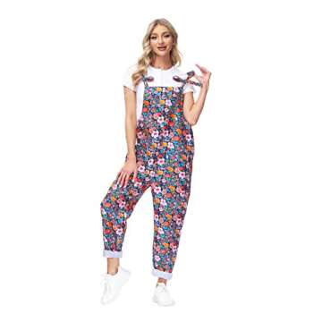 YADMISU Women's Casual Baggy Overalls Jumpsuit Summer Sleeveless Suspender Romper Pants with Pockets