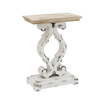 PARISLOFT Rustic Farmhouse Accent End Table - Timeless Elegance for Every Room